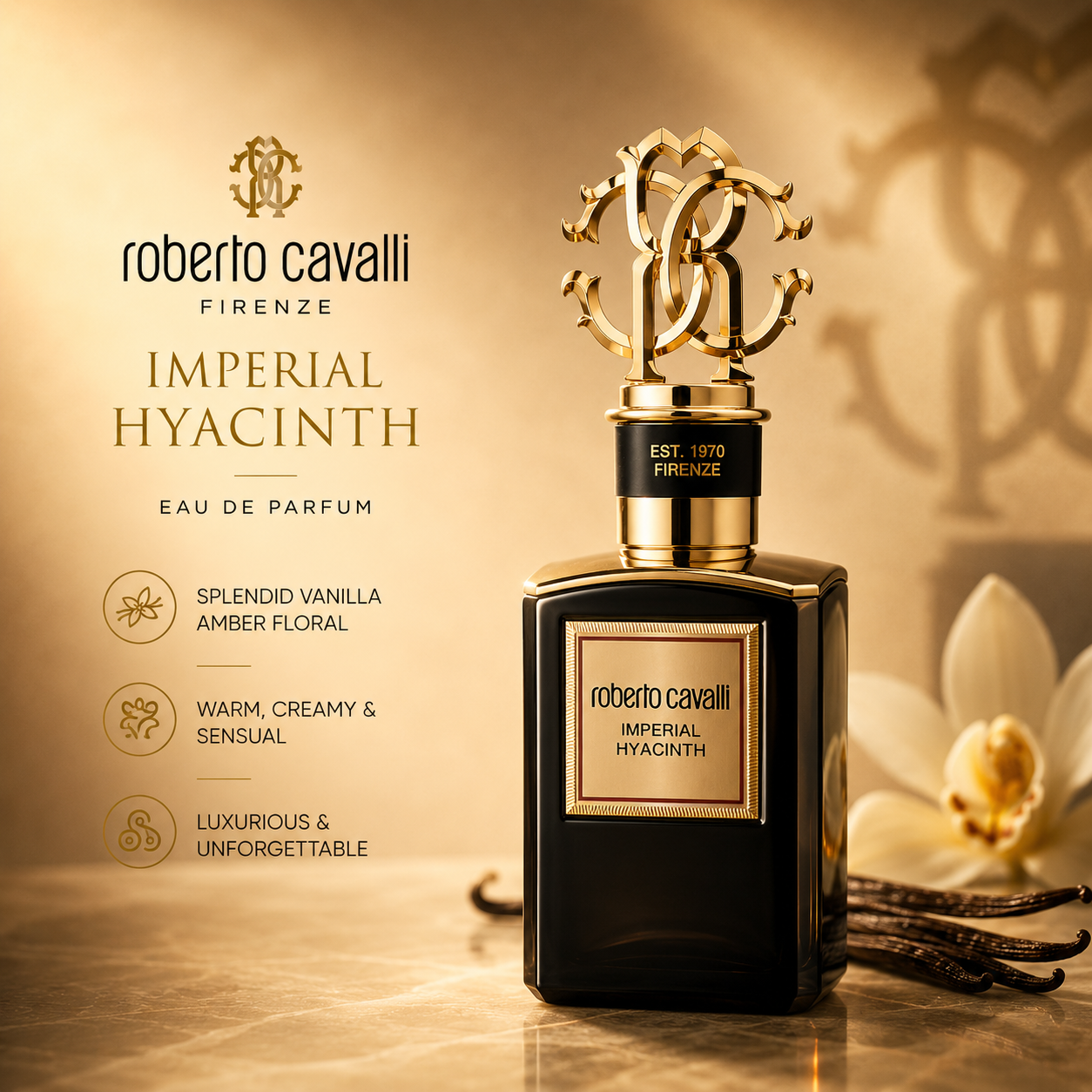 Roberto Cavalli Gold Splendid Vanilla Eau de Parfum 100ml
