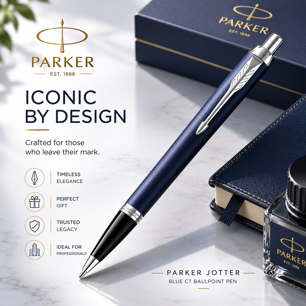 Parker IM Matte Blue Ballpoint Pen