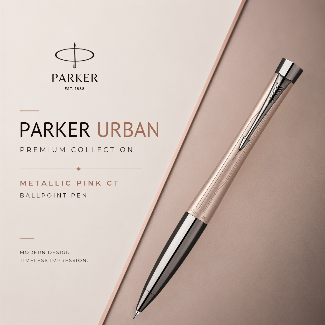 Parker Urban Premium Ballpoint Pen – Metallic Pink CT