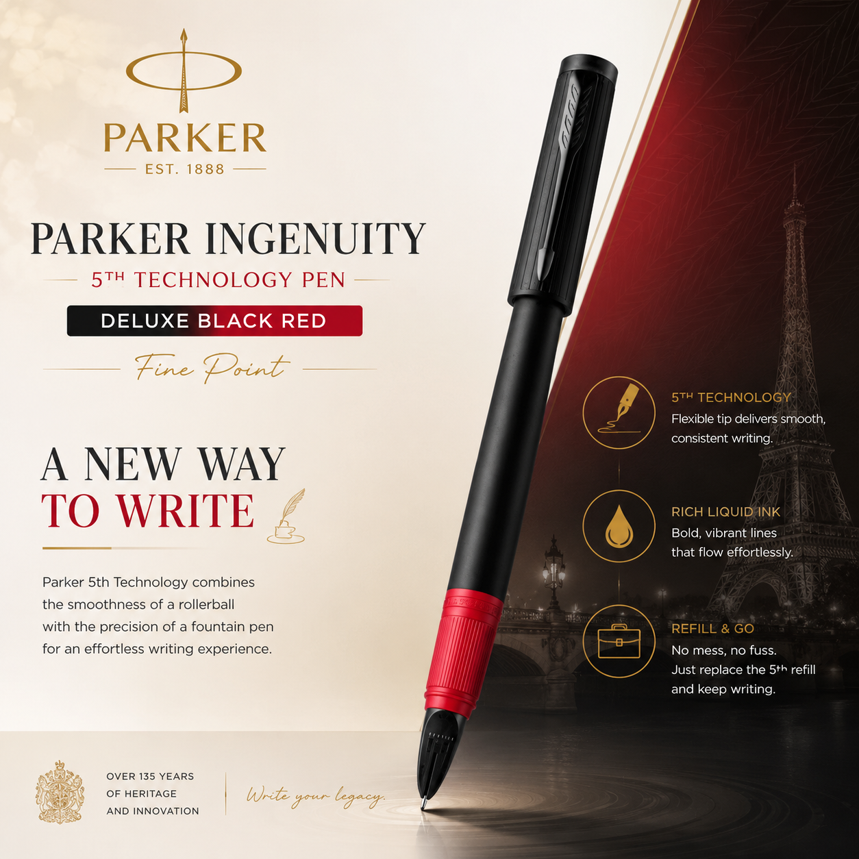 Parker Ingenuity Deluxe 5th Technology Rollerball Pen