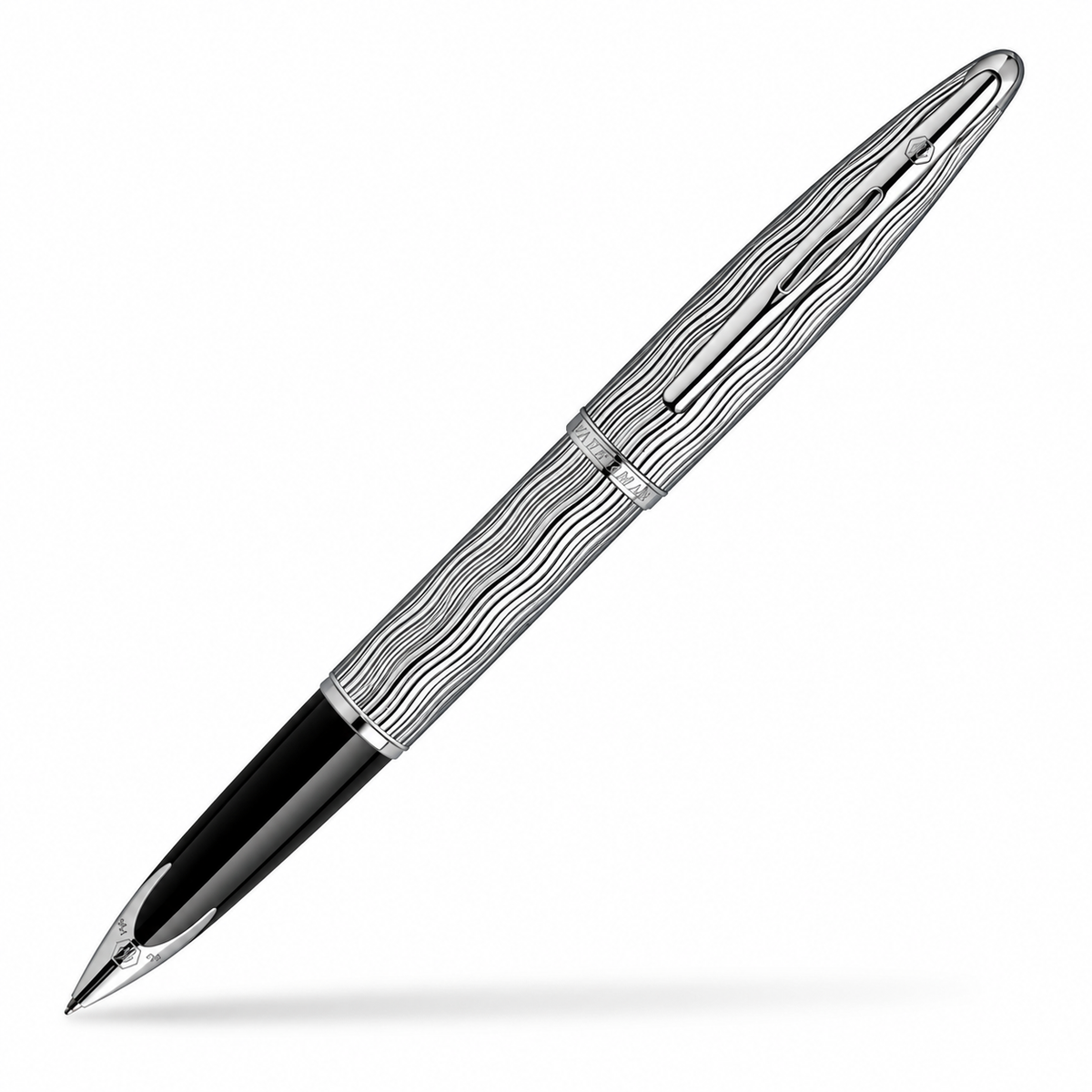 Waterman Carène Essential Fountain Pen – Silver with Silver Trim (18K Gold Nib)