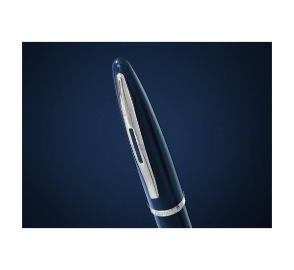 Waterman Carène Rollerball Pen – Blue with Stainless Steel Trim