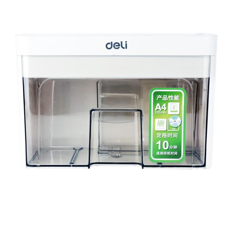 Deli E9932 Cross-Cut Paper Shredder – 2 Sheets | P-3 Security | CD & Card Shredder