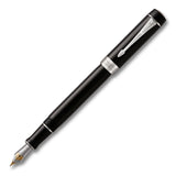 Parker Duofold Classic Black Fountain Pen – 18K Gold Nib | 23K Gold Trim