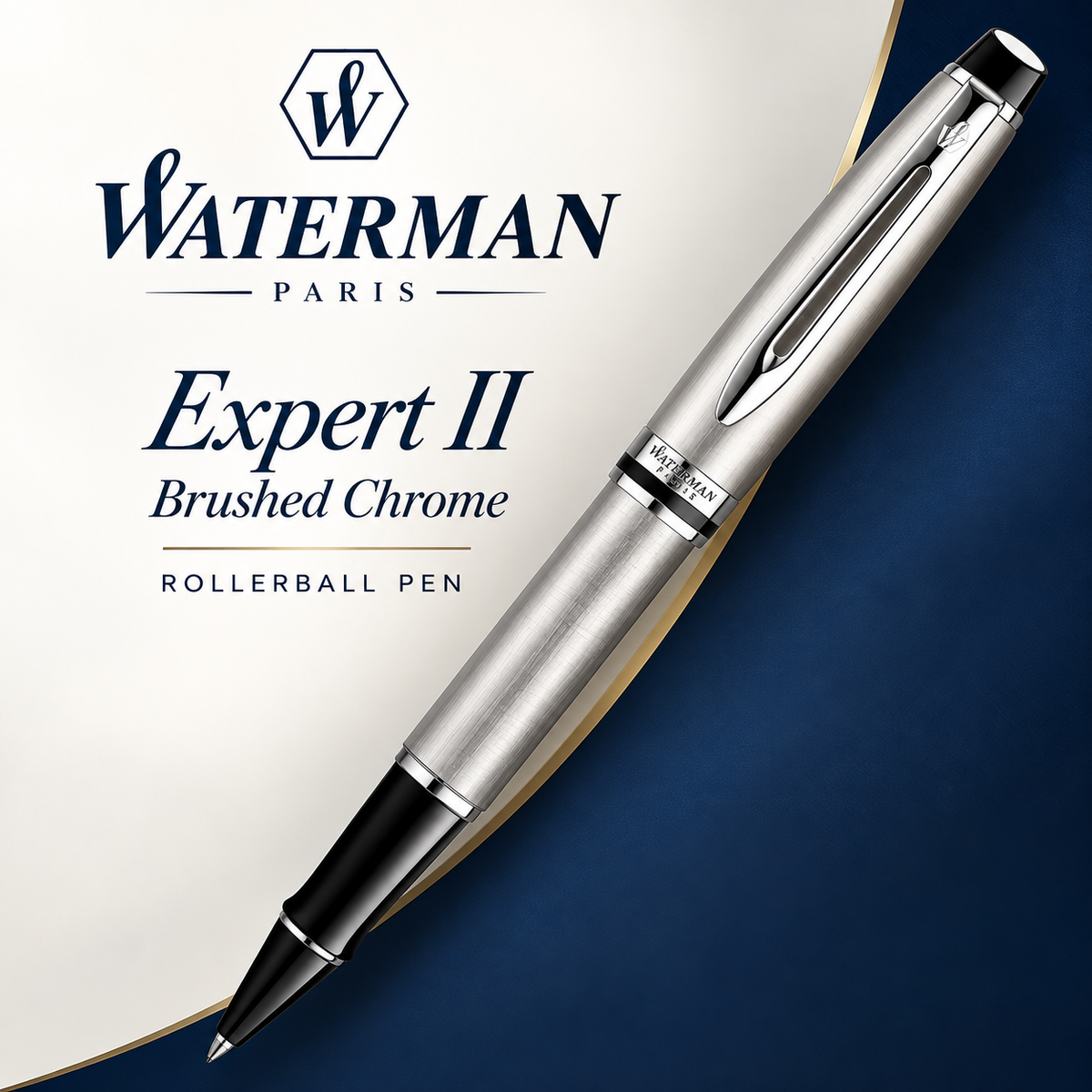 Waterman Expert II Brushed Chrome Rollerball Pen