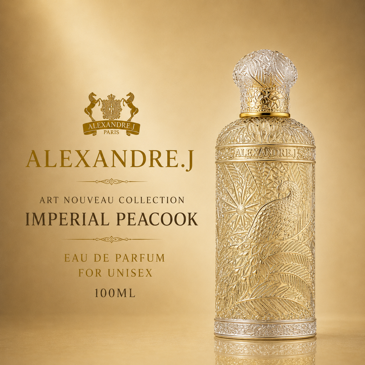 Alexandre.J Art Nouveau Collection Imperial Peacook For Unisex EDP 100Ml
