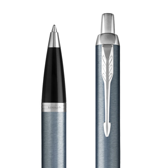 Parker IM Premium Ballpoint Pen – Light Blue Grey with Chrome Trim | Premium Ballpoint Pen