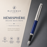 Waterman Hémisphère Deluxe Fountain Pen – Blue Wave CT
