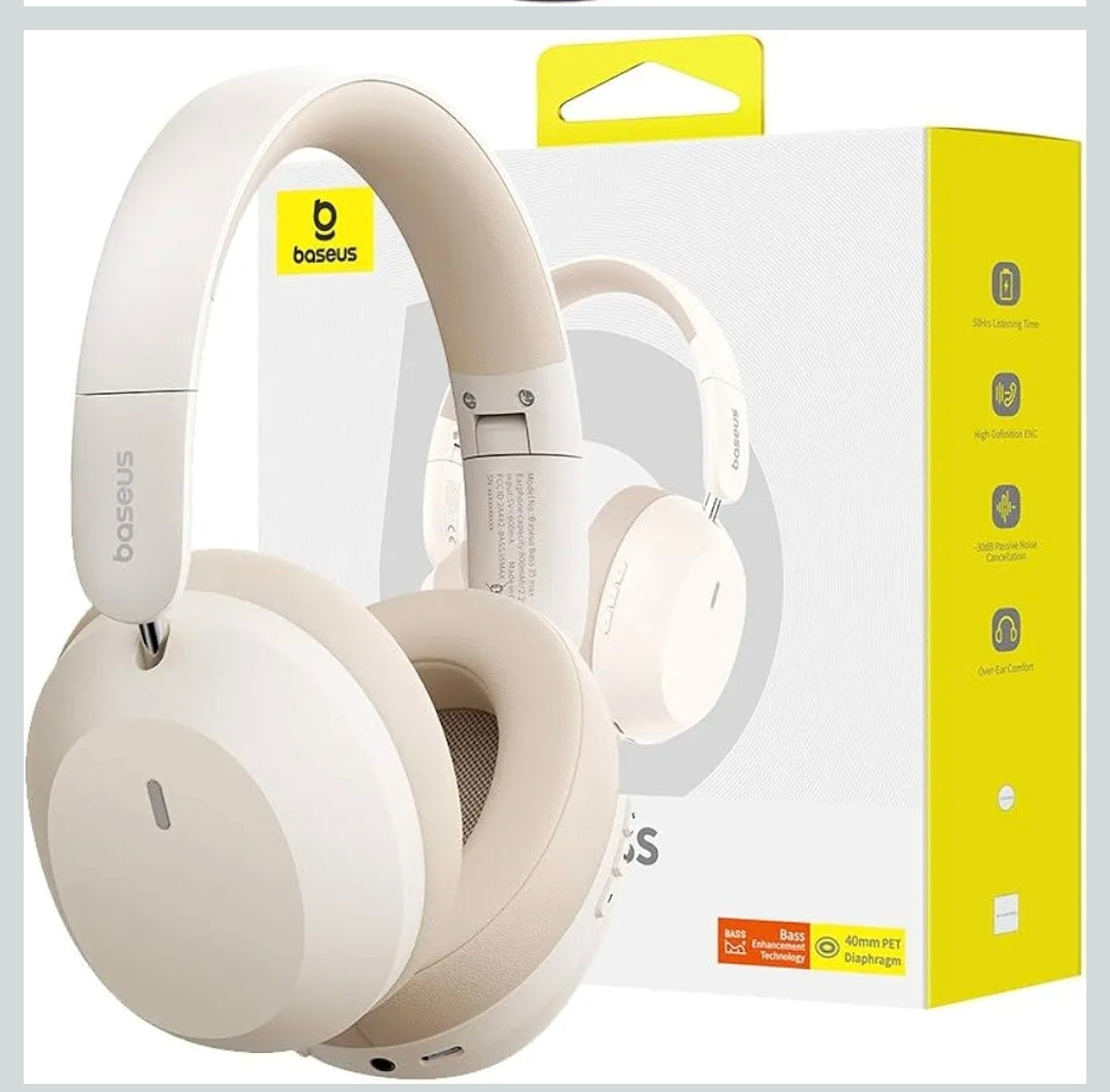 Baseus Bass 35 Max Wireless Headphones – Bluetooth 5.3 | 50H Battery | Deep Bass