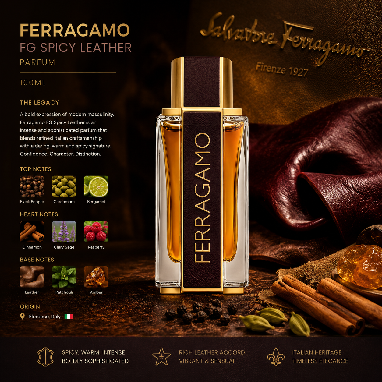 FG SPICY LEATHER PARFUM 100ML