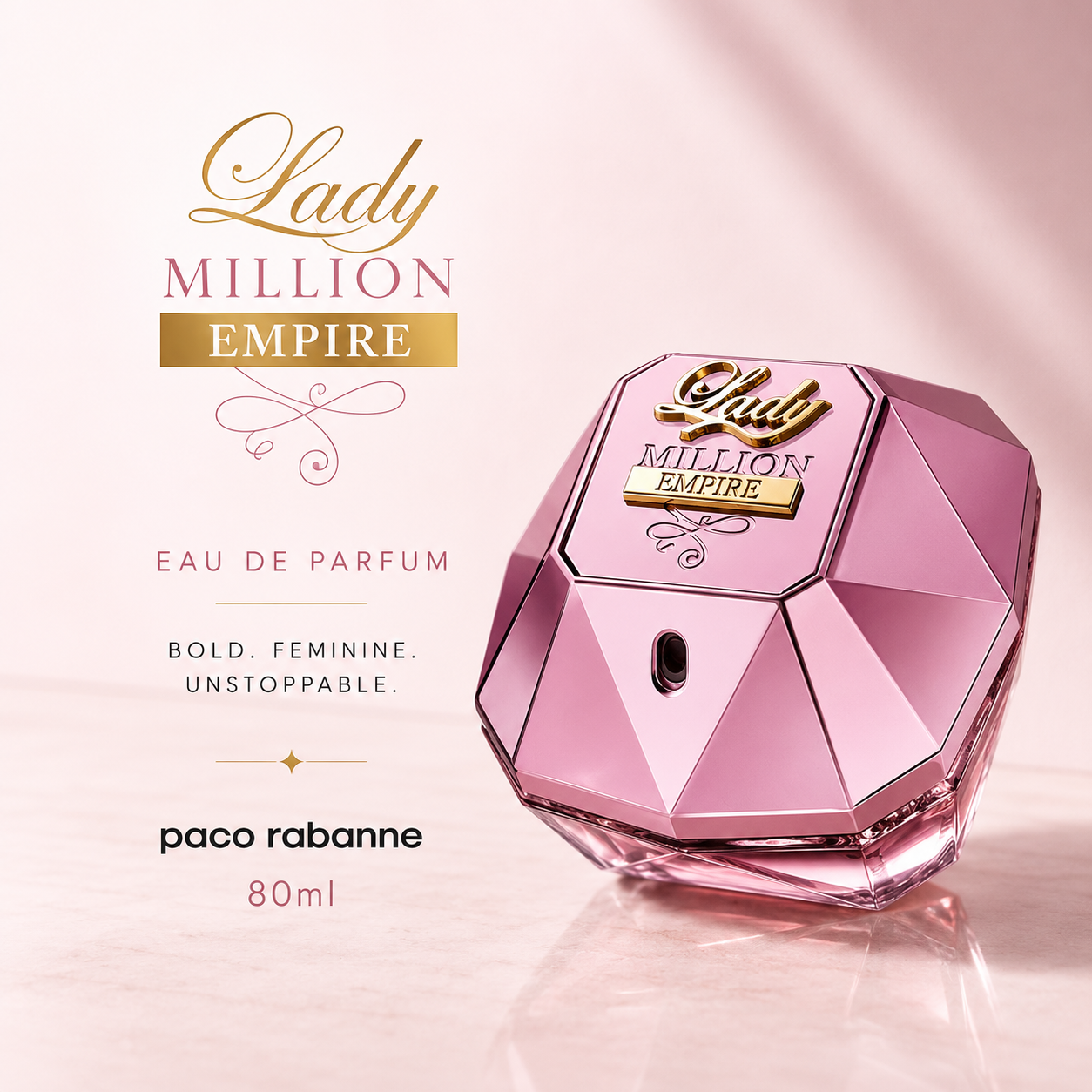 Paco Rabanne Lady Million Empire EDP 80ml, women's fragrance bottle