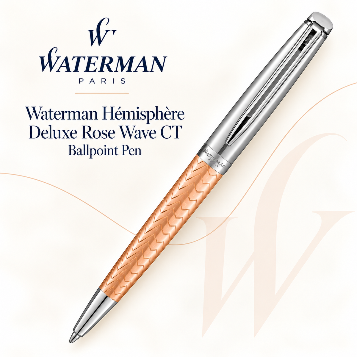 Waterman Hémisphère Deluxe Rose Wave CT Ballpoint Pen