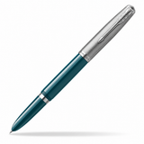 Parker 51 Rebirth Fountain Pen – Teal Blue with Chrome Trim | Premium Fountain Pen