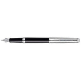 Waterman Hémisphère Deluxe Fountain Pen – Black with Chrome Trim