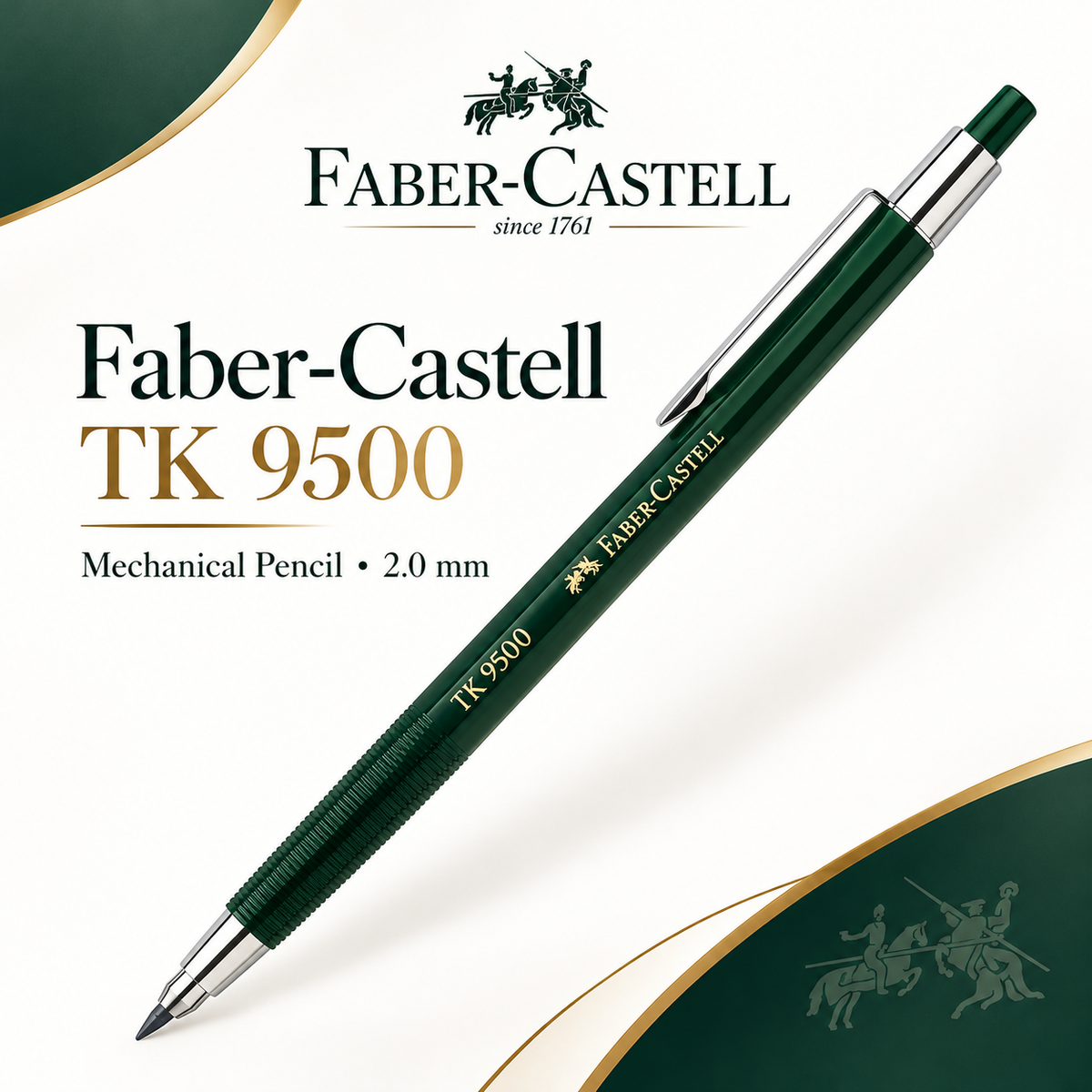 Faber-Castell TK 9500 Mechanical Pencil – Green, 2.0 mm