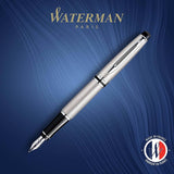 Waterman Expert Stainless Steel CT Fountain Pen – Premium Writing Instrument