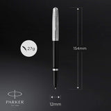 Parker 51 Rebirth Fountain Pen – Black with Chrome Trim | Premium Fountain Pen