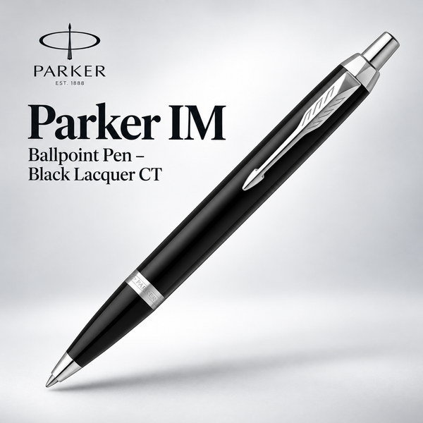 Parker IM Ballpoint Pen – Black Lacquer CT