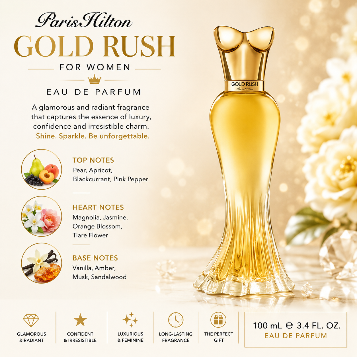 Paris Hilton Gold Rush EDP For Women 100ML