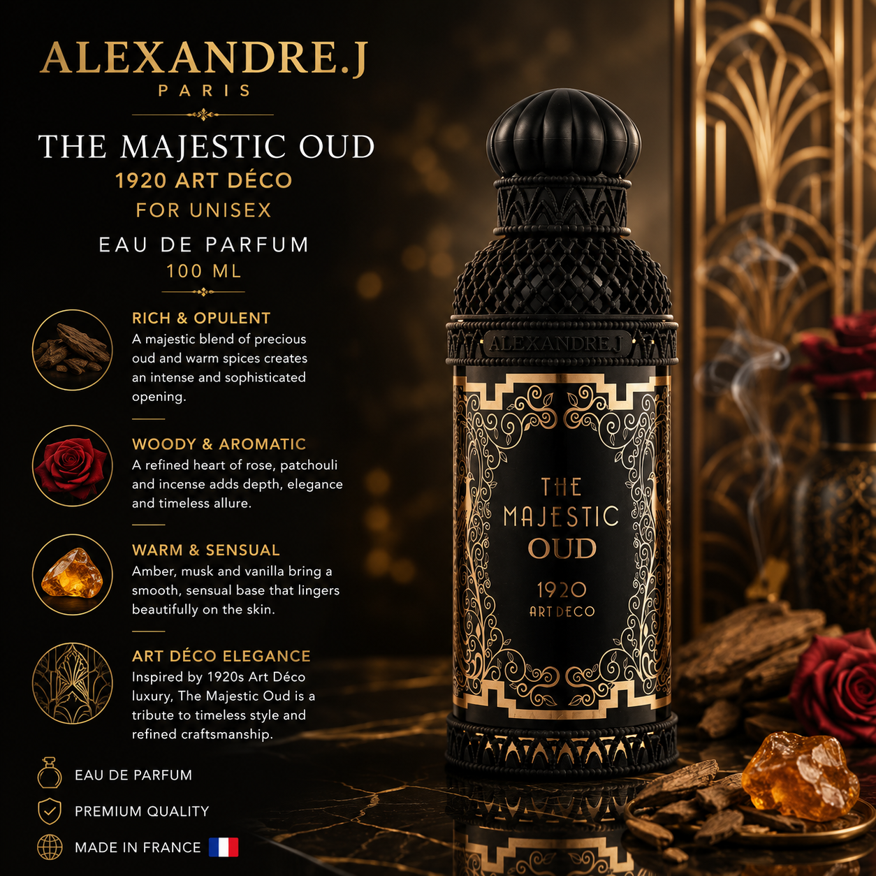 Alexandre.J The Majestic OUD EDP For Unisex 100Ml