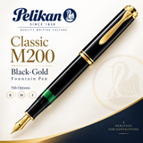 Pelikan Classic M200 Black-Gold Fountain Pen