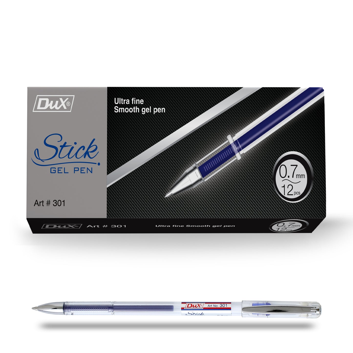 Dux Gel Pen DX-301 Stick Gel 0.7mm – Pack of 10