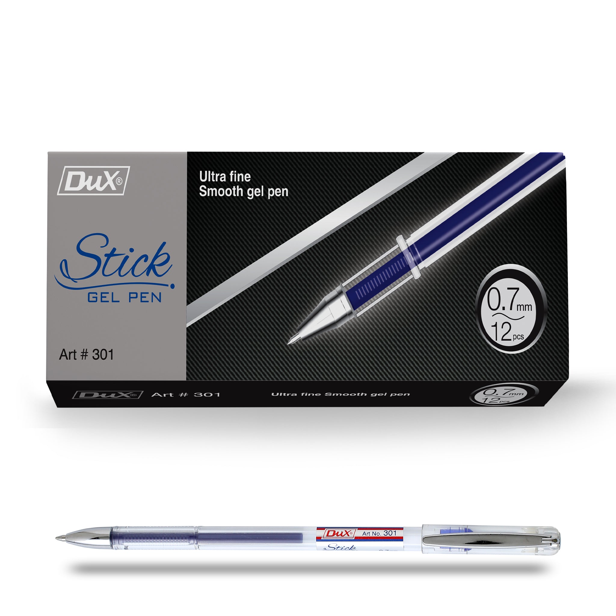 Dux Gel Pen DX-301 Stick Gel 0.7mm – Pack of 10