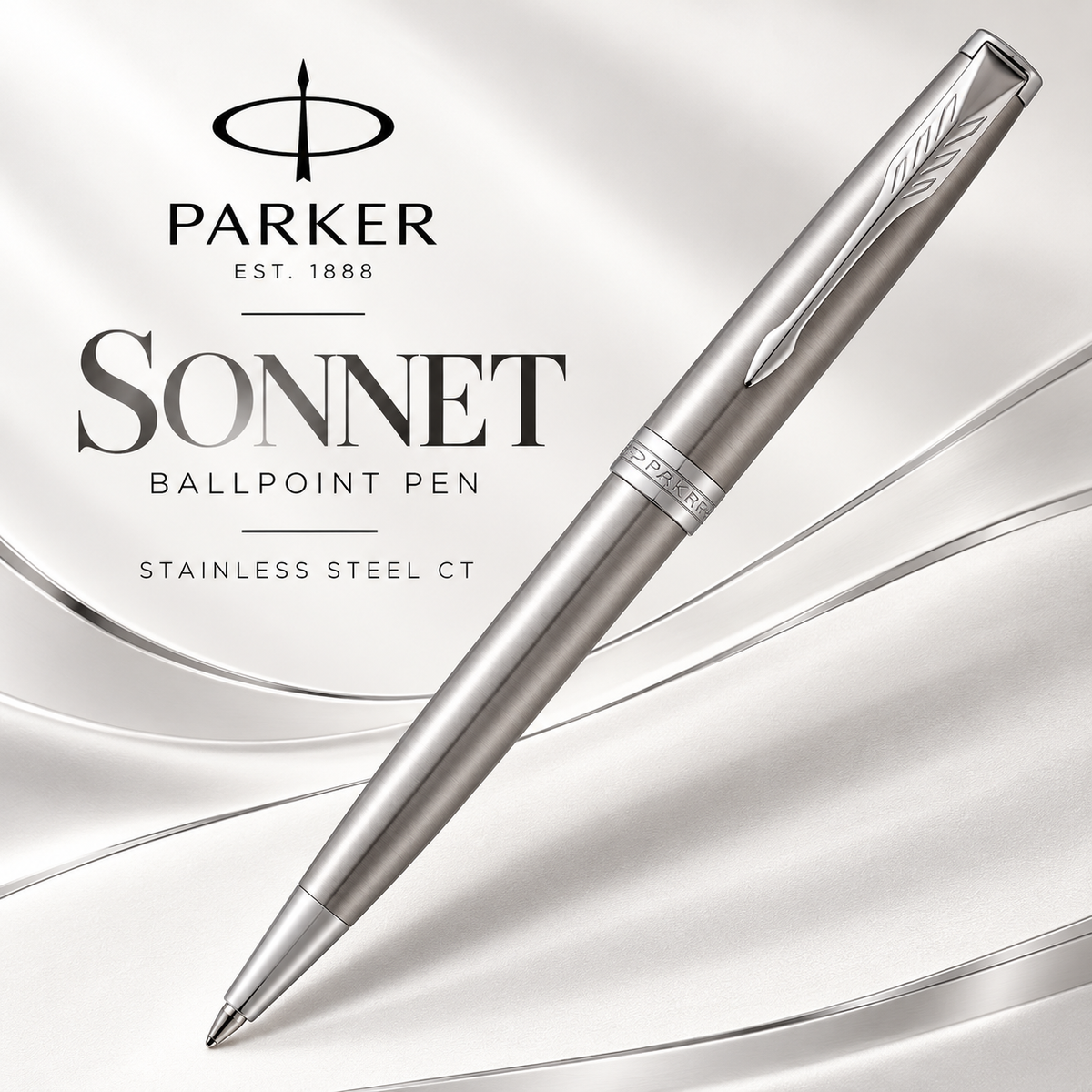Parker Sonnet Stainless Steel CT Ballpoint Pen