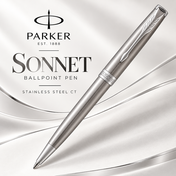 Parker Sonnet Stainless Steel CT Ballpoint Pen