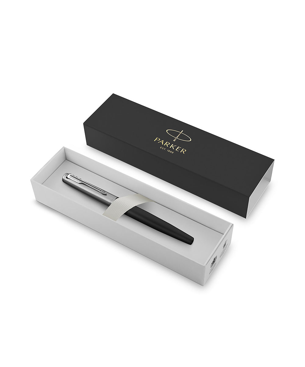 Parker Jotter Core Fountain Pen – Bond Street Black with Chrome Trim | Premium Fountain Pen