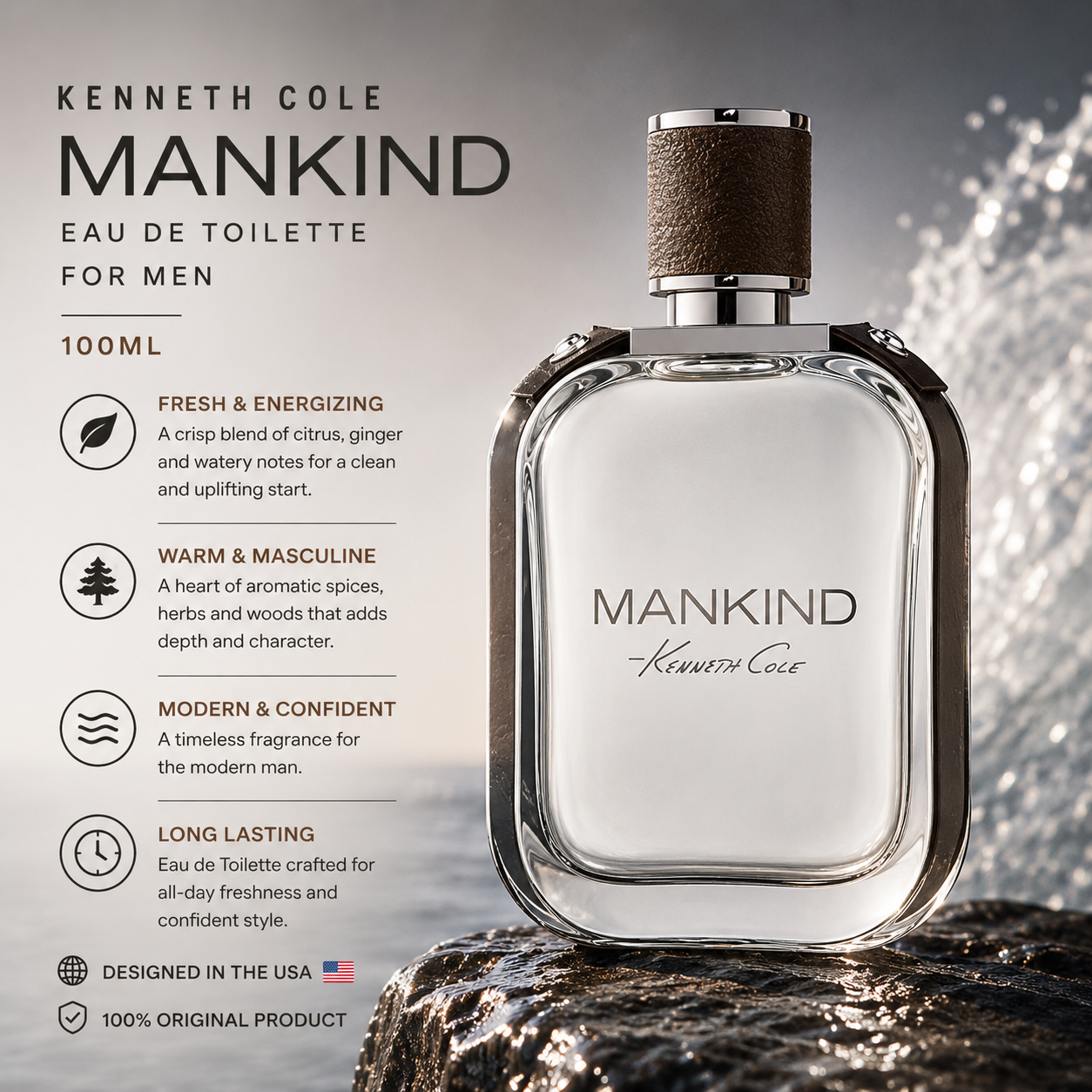 Kenneth Cole Mankind Edt Perfume For Men 100Ml