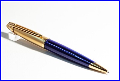Waterman Edson Sapphire Blue GT Ballpoint Pen – 23.3K Gold-Plated Trim | Made in France