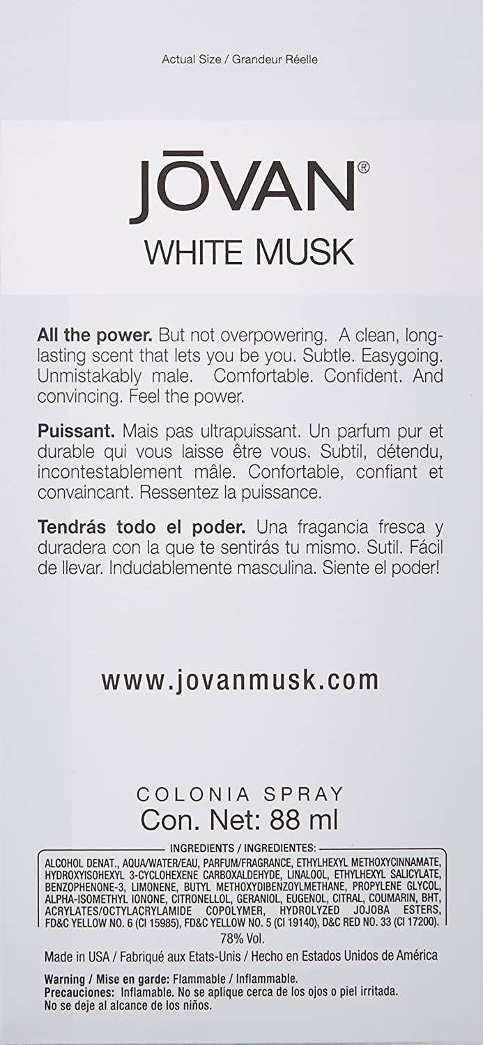 Jovan White Musk for Men Eau de Cologne – 88ml