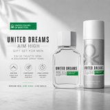 Benetton Aim High Gift Set – EDT 100ml + Deodorant 150ml for Men