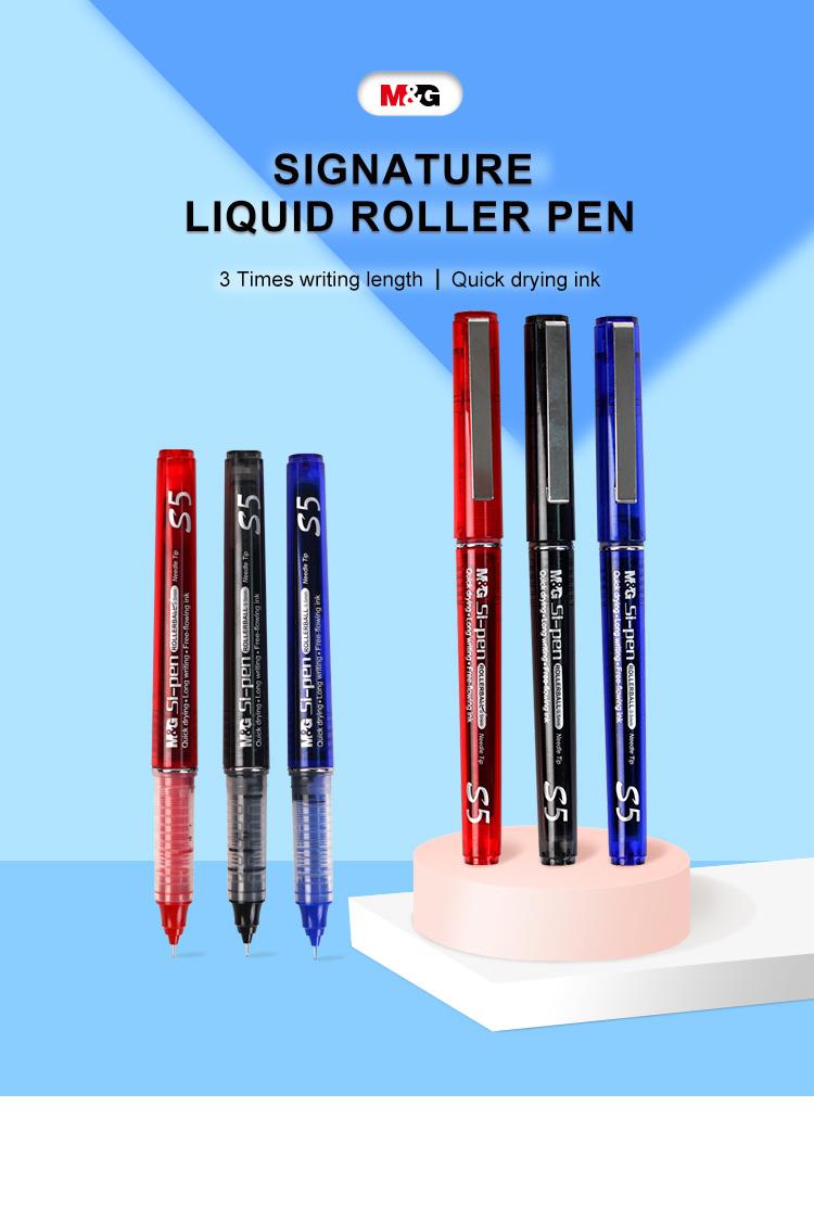 M&G S5 Roller Pen ARP41871 – 0.5mm Fine Needle Tip | Smooth Liquid Ink |