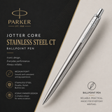Parker Jotter Core Stainless Steel CT Ballpoint Pen – Medium