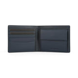 Cross Saffiano Leather 4CC Bifold Wallet with Coin Pocket - Navy Blue