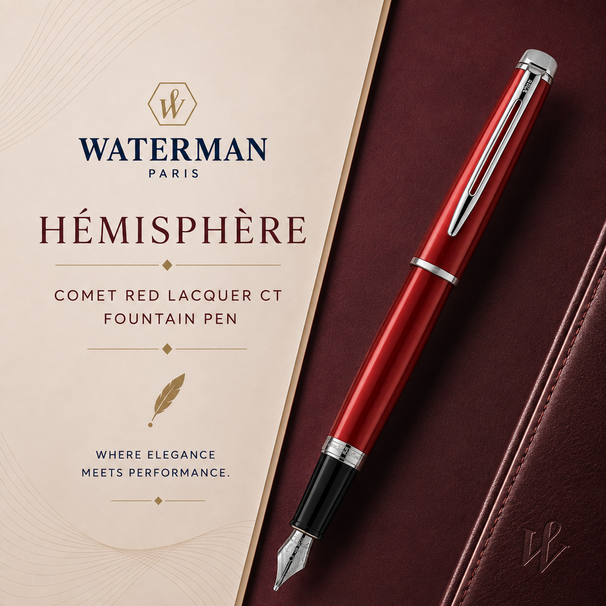 Waterman Hémisphère Comet Red Lacquer CT Fountain Pen