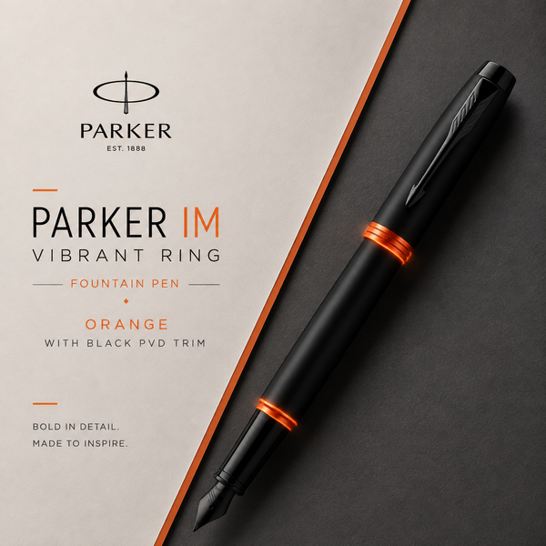 Parker IM Vibrant Ring Fountain Pen – Orange