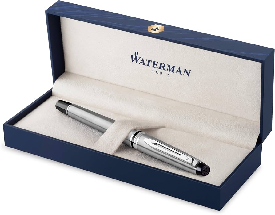 Waterman Expert Fountain Pen – Stainless Steel with Chrome Trim