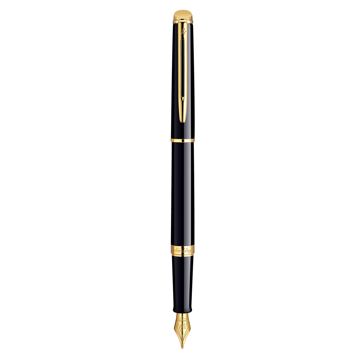 Waterman Hémisphère Fountain Pen – Black with Gold Trim