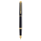 Waterman Hémisphère Fountain Pen – Black with Gold Trim