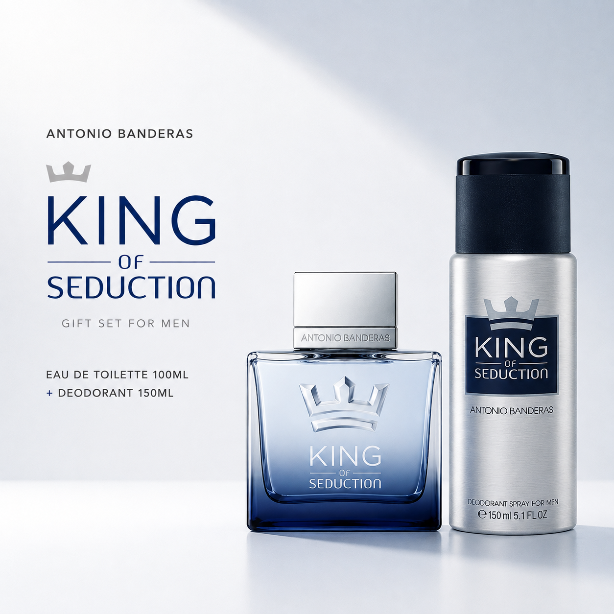 Antonio Banderas King of Seduction Gift Set Edition I – Eau de Toilette 100ml + Deodorant 150ml