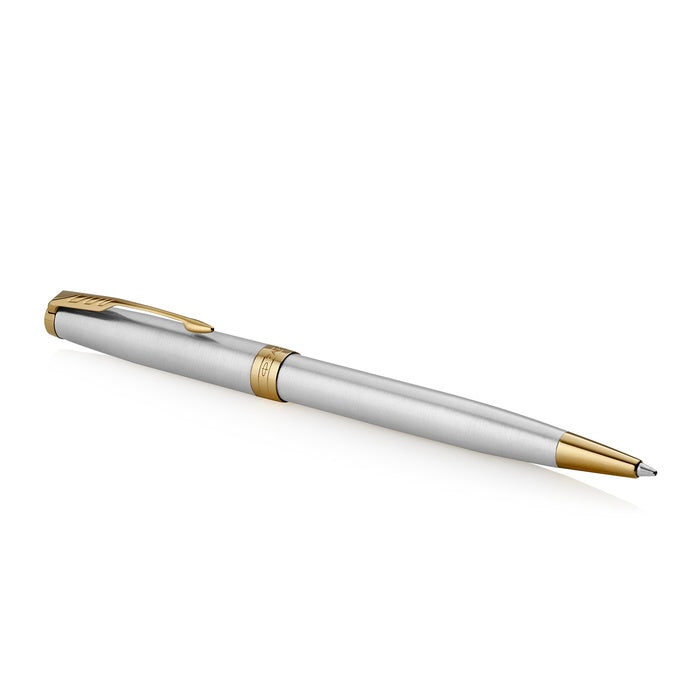 Parker Sonnet Ballpoint Pen – Stainless Steel with Gold Trim | Premium Ballpoint Pen