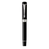 Parker Duofold Classic Black Fountain Pen – 18K Gold Nib | 23K Gold Trim