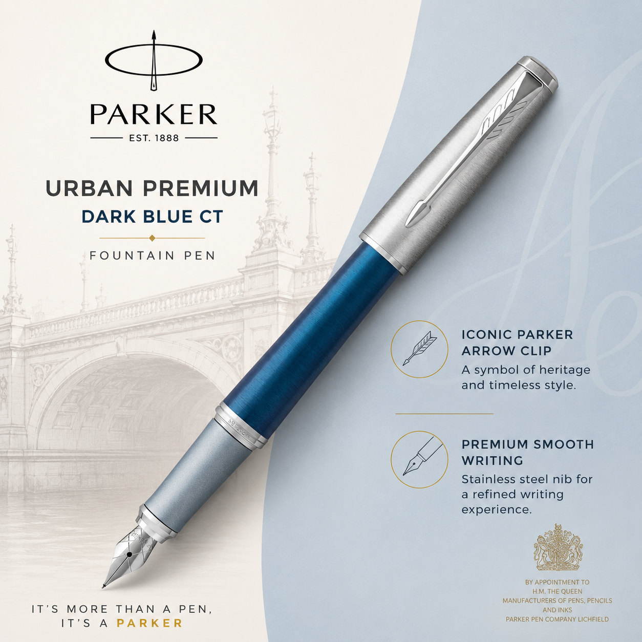Parker Urban Premium Dark Blue CT Fountain Pen