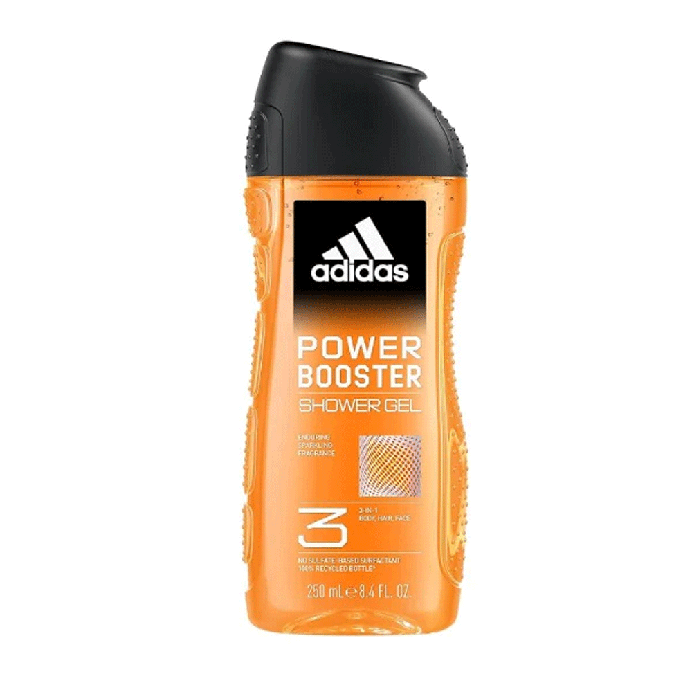 Adidas Power Booster 3-in-1 Shower Gel for Men 250ml – Hair, Face & Body Wash