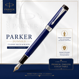 Parker Duofold Centennial CT Fountain Pen – Classic Blue & Black Luxury Pen