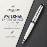 Waterman Expert Deluxe White CT Ballpoint Pen