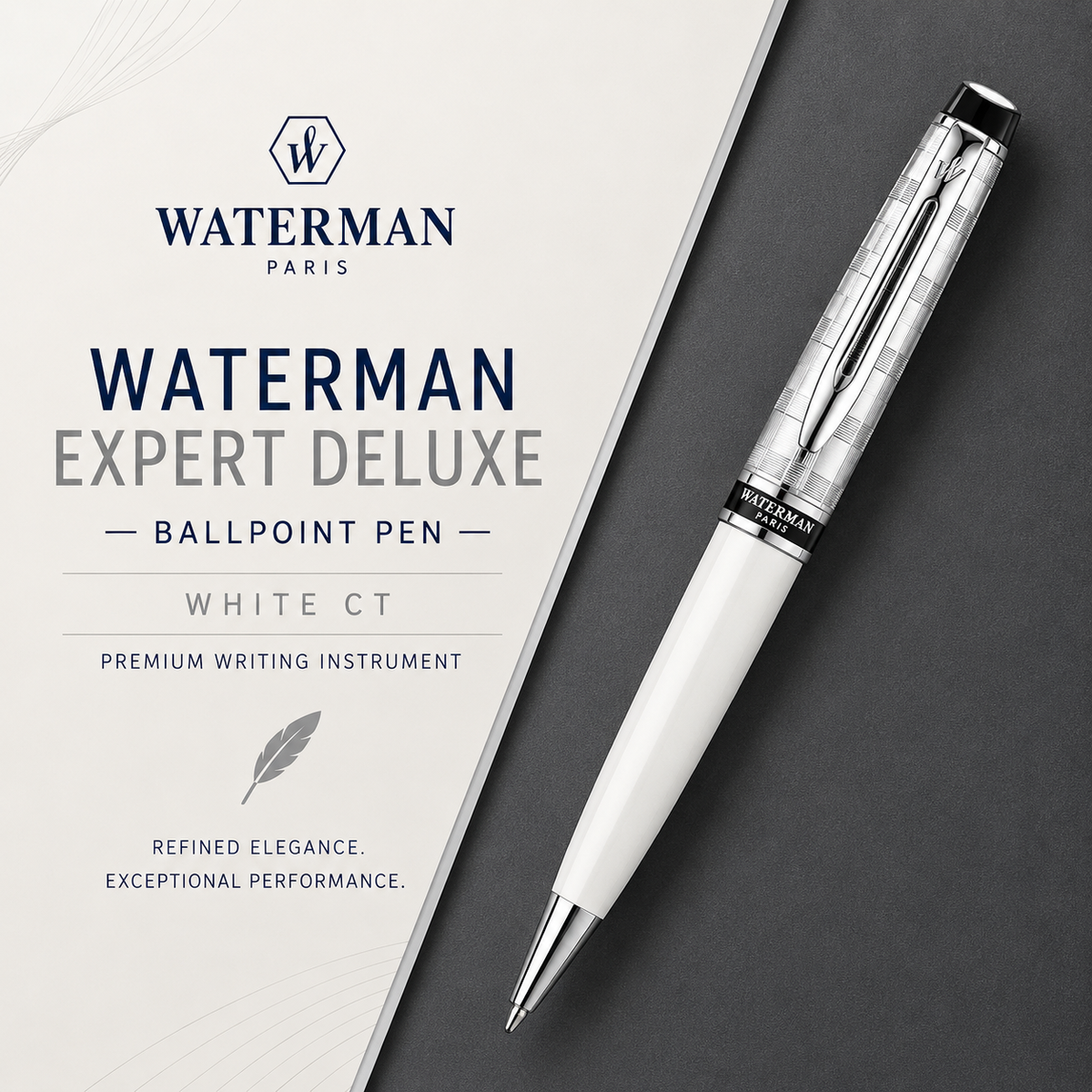 Waterman Expert Deluxe White CT Ballpoint Pen